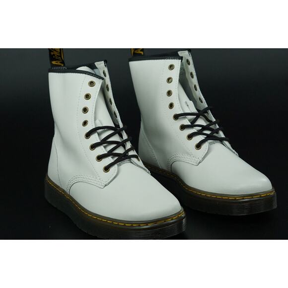 Doc Martens Zavala White 8 Eyelet Combat Ankle Boot size 11 US 43 EU Black - Picture 12 of 12